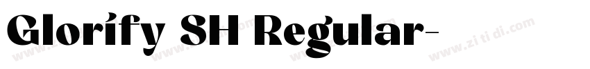 Glorify SH Regular字体转换